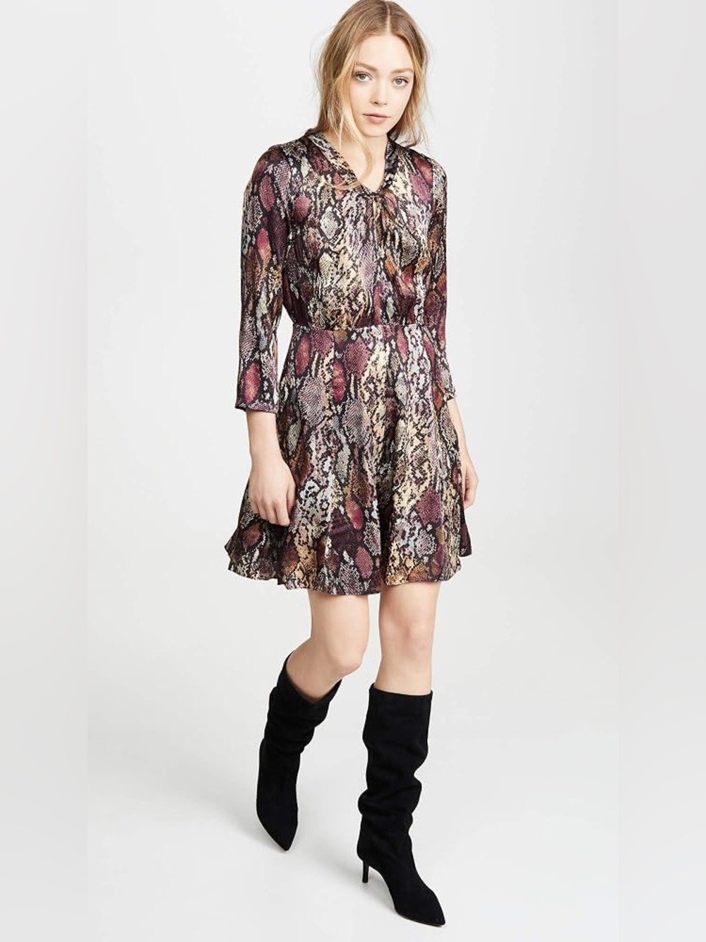 Rebecca Taylor | Met Python Silk Mini Dress, size 8